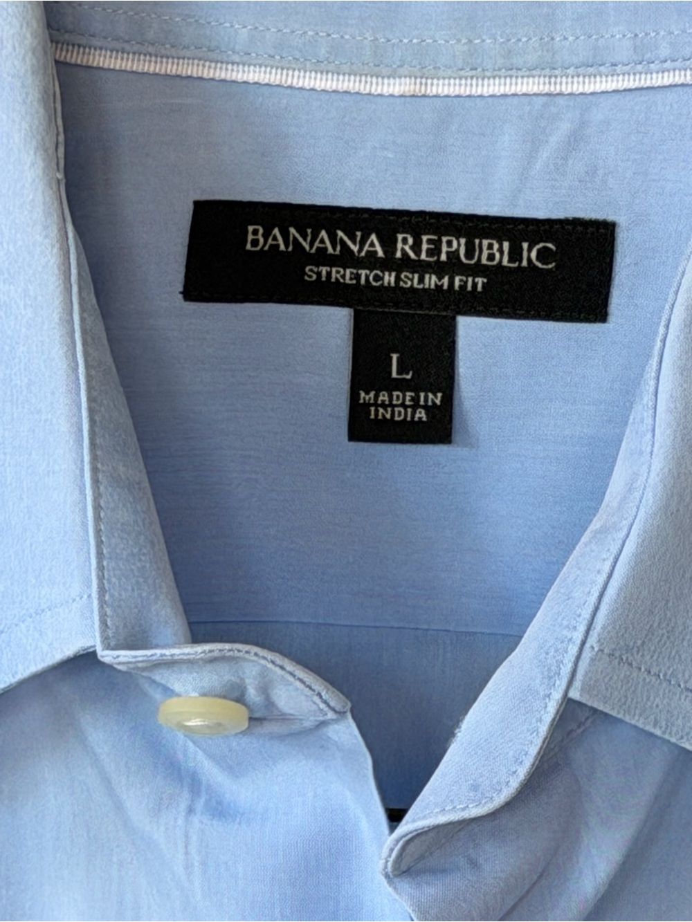 Banana Republic Light Blue Stretch Slim Fit Dress Shirt